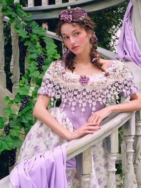 Lacemade Purple Vine Corset Dress